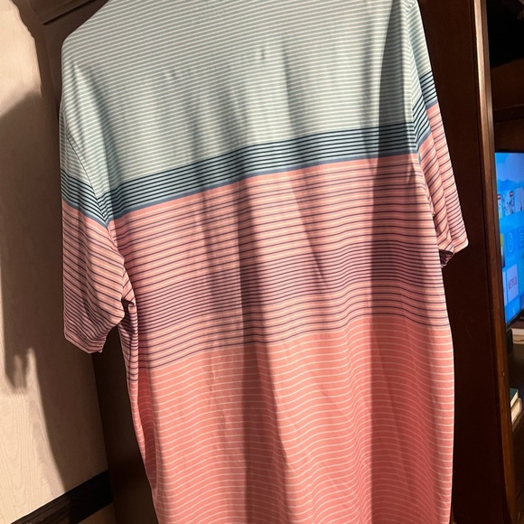 Vineyard Vines Men's Striped Polo Shirt - Blue and Pink - Picture 3 of 3